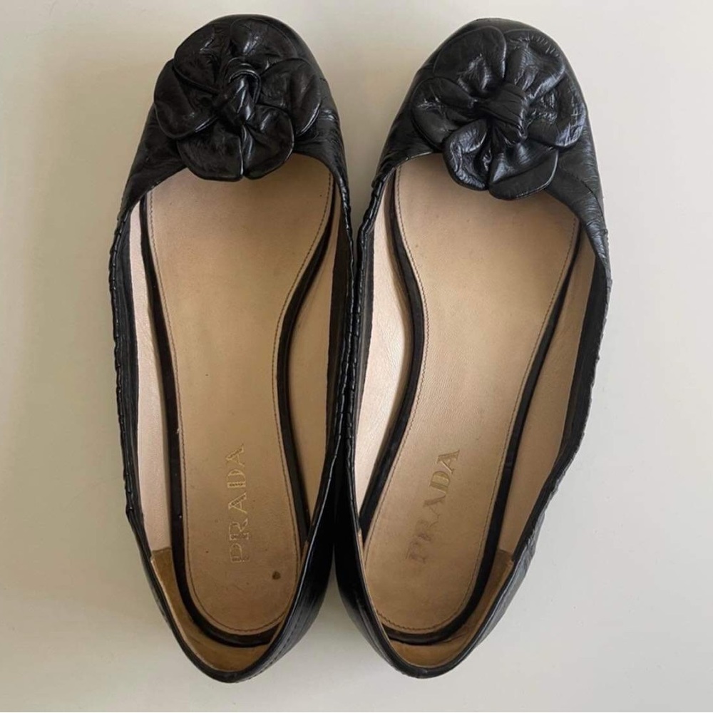 Prada floral toe ballet